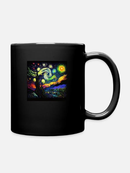 Night sky - Tasse einfarbig - Schwarz