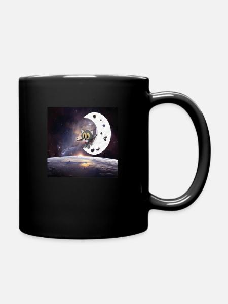 cat in space - Mug uni - noir