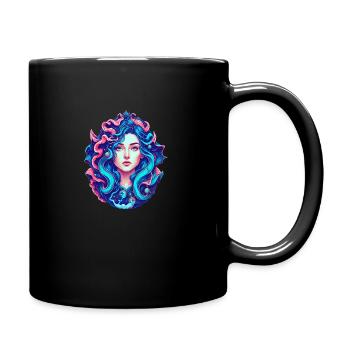 Aquarius - Zodiac sign - Full Colour Mug - black - Right