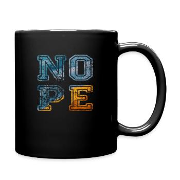 NOPE - don't be a yes-man! - Full Colour Mug - black - Right
