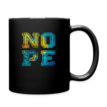 NOPE - don't be a yes-man! - Full Colour Mug - black - Right