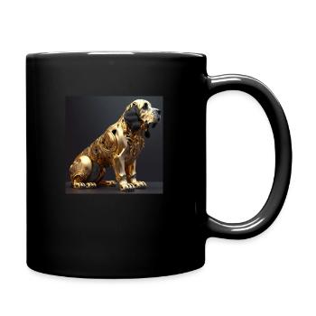 Mechanischer Adler, Gold, atemberaubende Kunst - Tasse einfarbig - Schwarz - Rechts