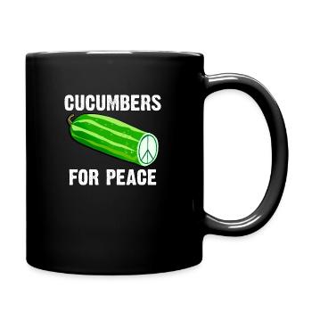 cucumbers for peace - Cucumbers for Peace - Full Colour Mug - black - Right