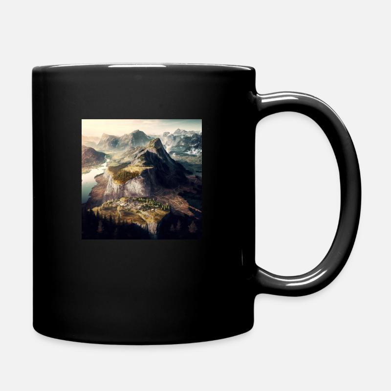 Landschaften - Tasse einfarbig - Schwarz