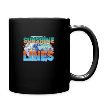 Sunshine And Tan Lines - Full Colour Mug - black - Right