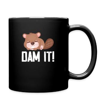 Dam It | Beaver - Full Colour Mug - black - Right