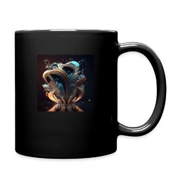 Abstrakte Digitale Kunst n°1 - Tasse einfarbig - Schwarz - Rechts