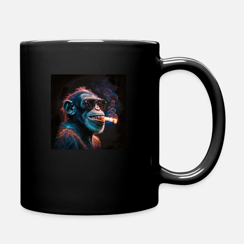 Cool Monkey, generative KI - Tasse einfarbig - Schwarz