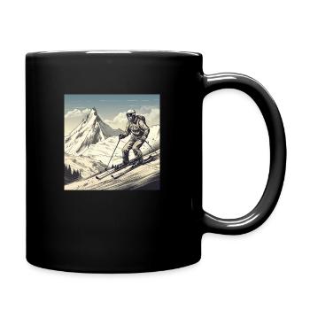 FOX0610 Alpinski - Tasse einfarbig - Schwarz - Rechts