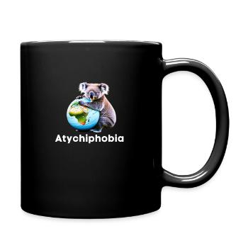 Atychiphobia Fear of Failure Koala Earth - Full Colour Mug - black - Right