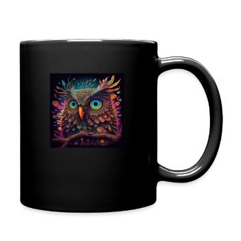 Astonishing! The psychedelic owl from Brazil - Full Colour Mug - black - Right