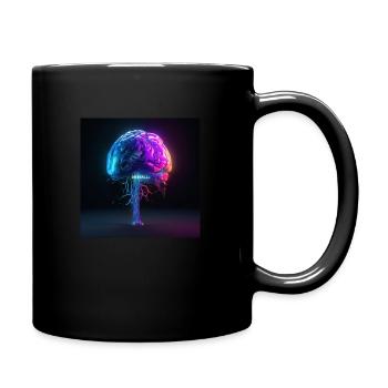 Brain - Tasse einfarbig - Schwarz - Rechts