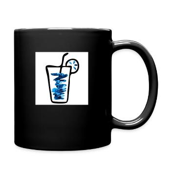 Drink blue - Tasse einfarbig - Schwarz - Rechts