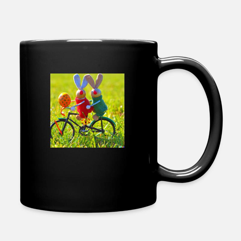 Ostern-Osterhasen - Tasse einfarbig - Schwarz