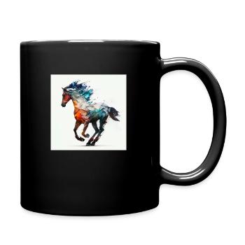Fiery horse n°9 - Full Colour Mug - black - Right