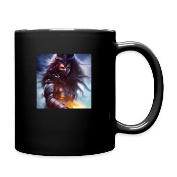 Guerrier des éléments du feu et de l’air - Mug uni - noir - Droite