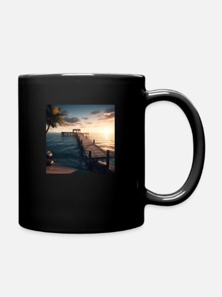 Strand - Tasse einfarbig - Schwarz