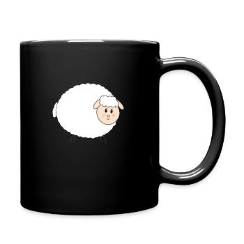Süßes, dickes Schaf Ostern - Tasse einfarbig - Schwarz - Rechts