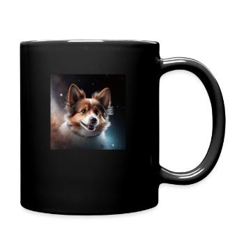 Ein entzückender Hund im Weltraum - Tasse einfarbig - Schwarz - Rechts