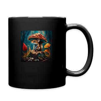 mouse and mushroom Van Gogh - Mug uni - noir - Droite