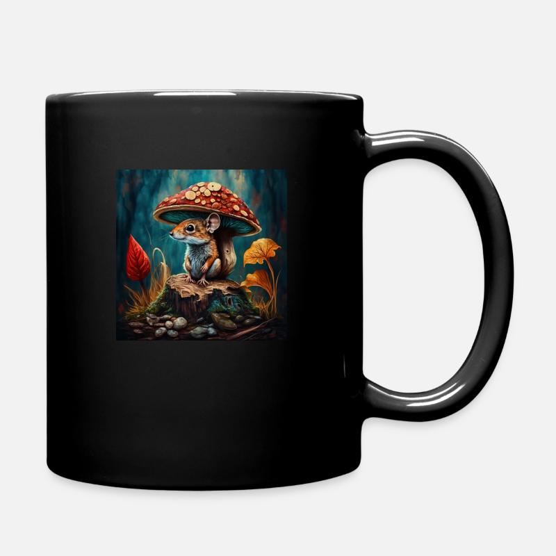 mouse and mushroom Van Gogh - Mug uni - noir