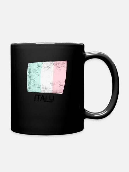 Drapeau de l’Italie - Rétro - Mug uni - noir