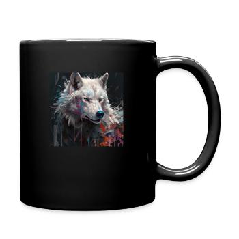 Wolf of Thousend Colors5 - Full Colour Mug - black - Right