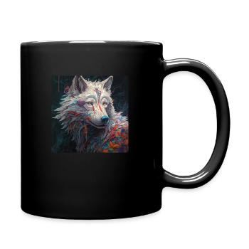 Wolf of Thousend Colors 2 - Full Colour Mug - black - Right