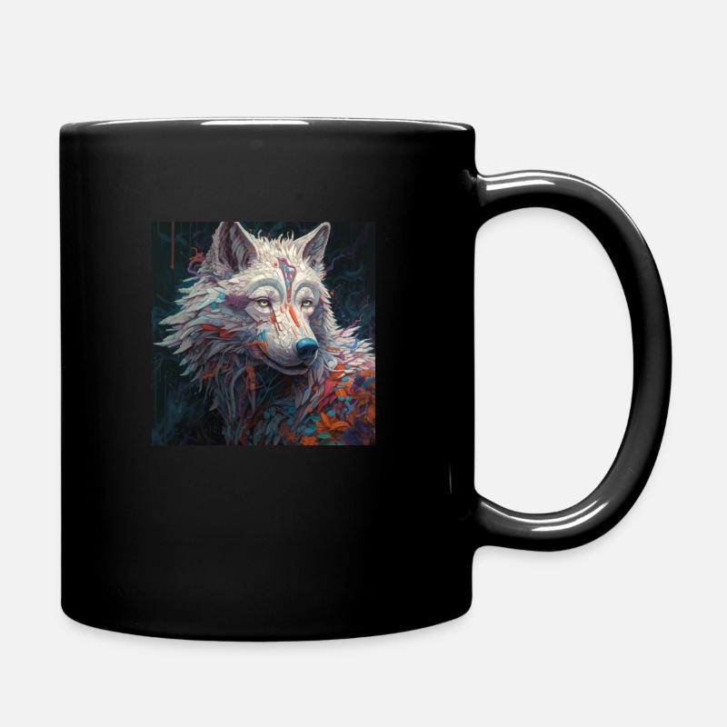 Loup de Thousend Couleurs 2 - Mug uni - noir