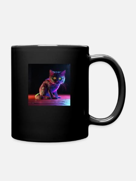 Néon Cat 1 - Mug uni - noir