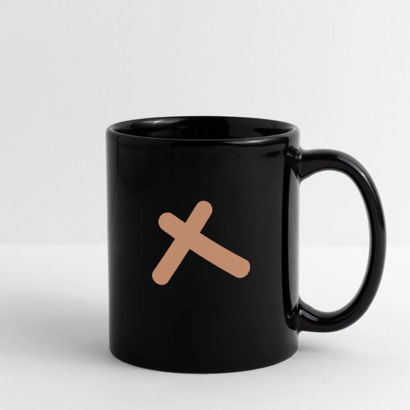 Abstract rectangular angle in beige Full Colour Mug