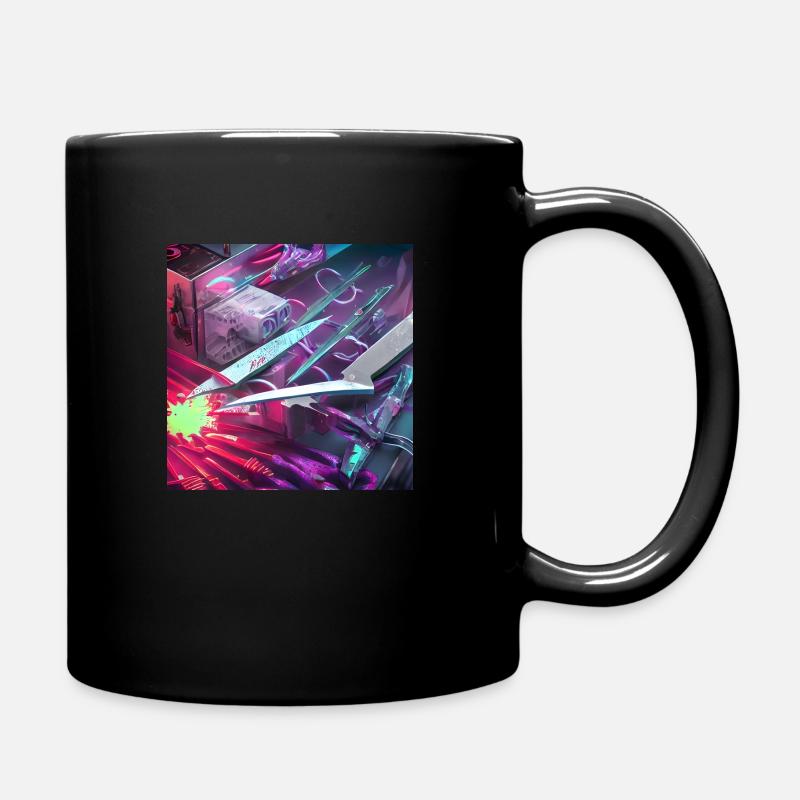 Blutiges Messer - Tasse einfarbig - Schwarz