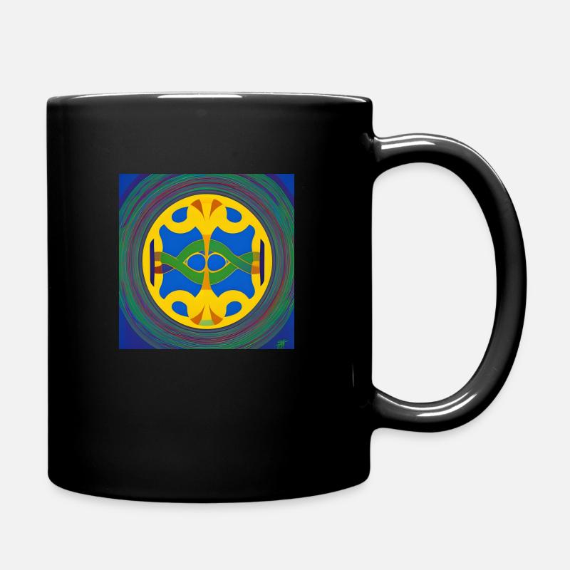 Kreis des Lebens - Tasse einfarbig - Schwarz