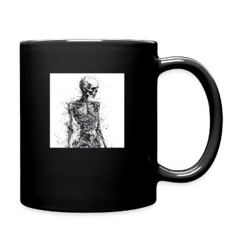 Squelette de crâne effrayant - Mug uni - noir - Droite