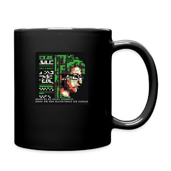 Schuldig - Der Algorithmus war es! - Tasse einfarbig - Schwarz - Rechts