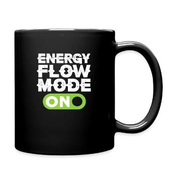 Energy Flow Mode On | Reiki practitioner - Tasse einfarbig - Schwarz - Rechts