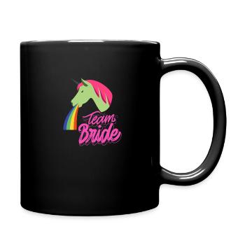 Team Bride - Tasse einfarbig - Schwarz - Rechts