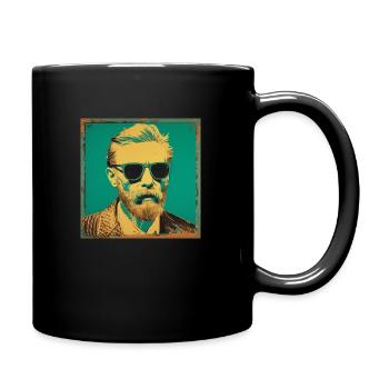 Aventure d’inspiration vintage Tee van gogh portrait - Mug uni - noir - Droite
