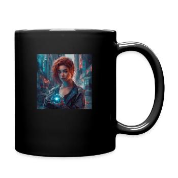 first sight internet technology AI woman God power - Tasse einfarbig - Schwarz - Rechts
