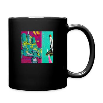 navette spatiale van gogh - Mug uni - noir - Droite