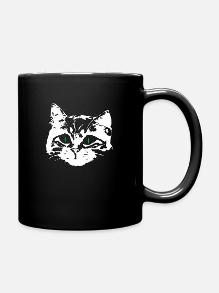 Chat amoureux visage - Mug uni - noir