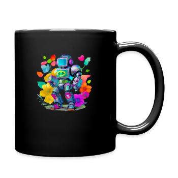 Robot - Tasse einfarbig - Schwarz - Rechts