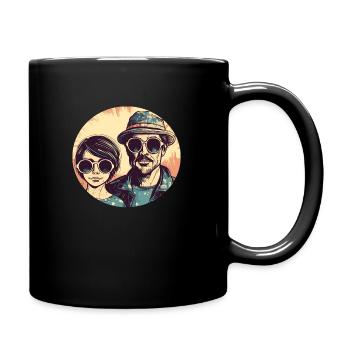 Père cool avec fille cool - Père fille - Mug uni - noir - Droite