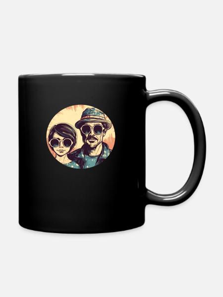 Père cool avec fille cool - Père fille - Mug uni - noir