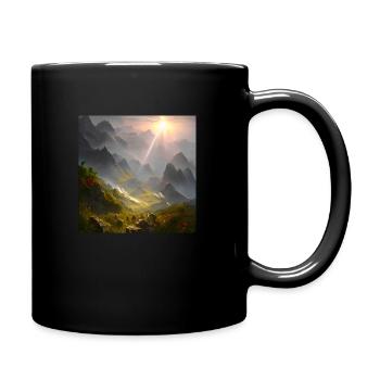 Mountains - Full Colour Mug - black - Right
