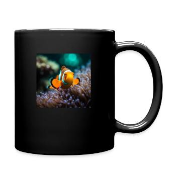 Fisch - Tasse einfarbig - Schwarz - Rechts