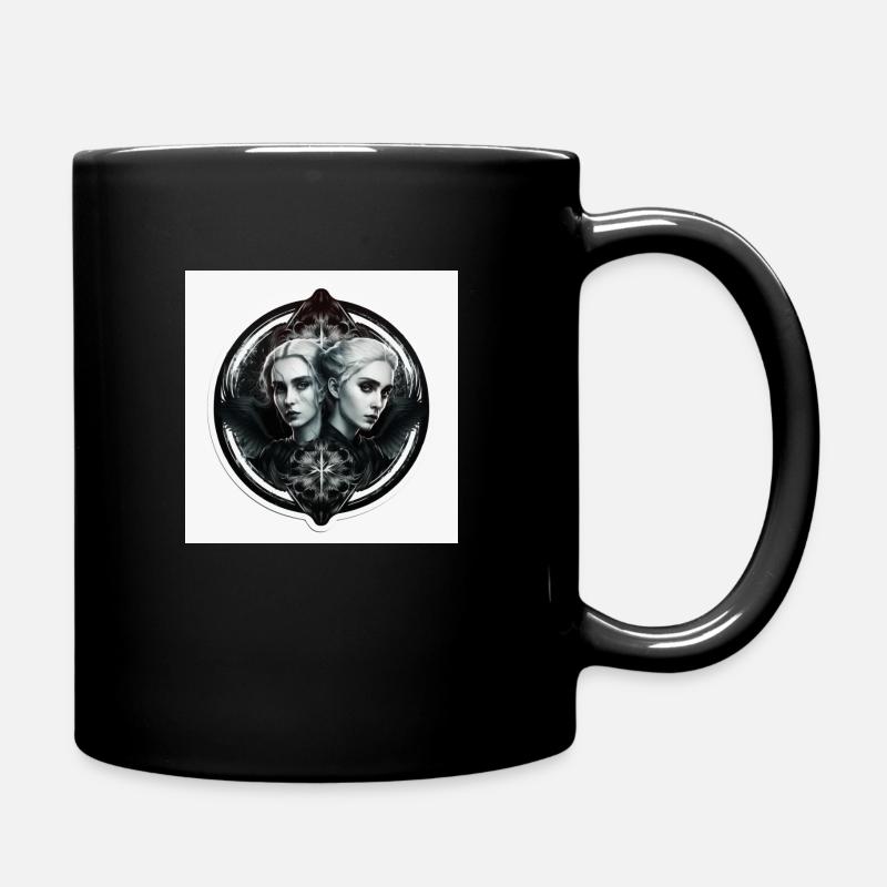 gemeaux 2 femmes en miroir - Mug uni - noir