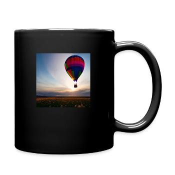 Ballonfahrt - Tasse einfarbig - Schwarz - Rechts