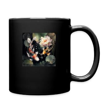 Koi1 - Tasse einfarbig - Schwarz - Rechts