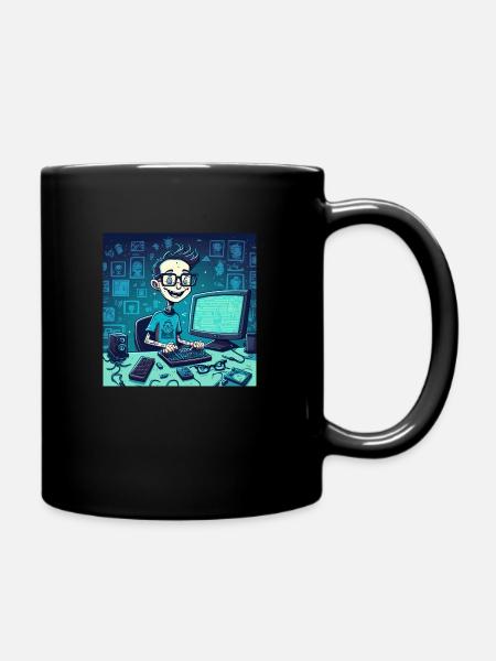 IT Guy 1 - Full Colour Mug - black